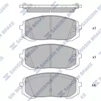 Тормозные колодки дисковые передняя ось HI-Q SP4334