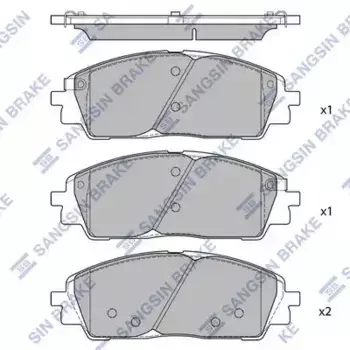 Тормозные колодки дисковые передняя ось HI-Q SP4500