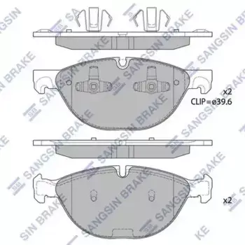 Тормозные колодки дисковые передняя ось HI-Q SP1924