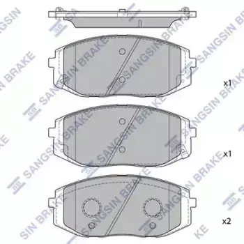 Тормозные колодки дисковые передняя ось HI-Q SP4509