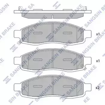 Тормозные колодки дисковые передняя ось HI-Q SP1455