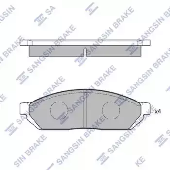 Тормозные колодки дисковые передняя ось HI-Q SP1059