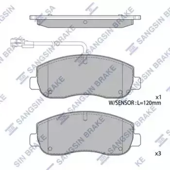 Тормозные колодки дисковые передняя ось HI-Q SP1969