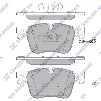 Тормозные колодки дисковые передняя ось HI-Q SP4032