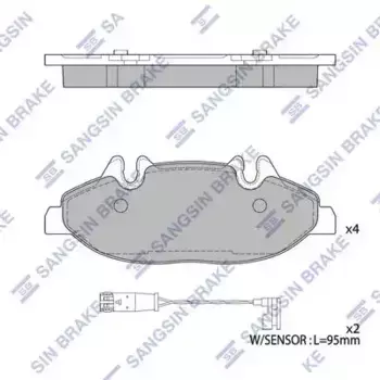 Тормозные колодки дисковые передняя ось HI-Q SP2331