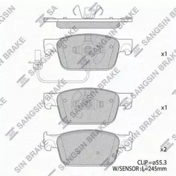 Тормозные колодки дисковые передняя ось HI-Q SP4134