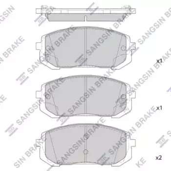 Тормозные колодки дисковые передняя ось HI-Q SP4461