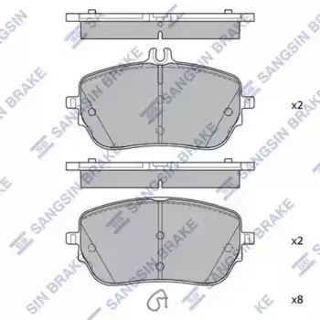 Тормозные колодки дисковые передняя ось HI-Q SP4498
