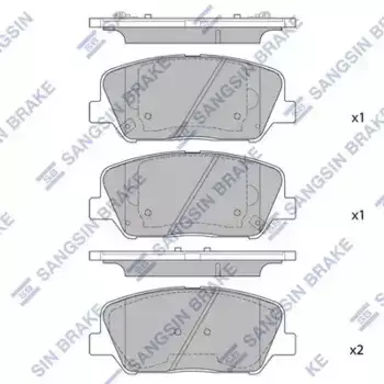 Тормозные колодки дисковые передняя ось HI-Q SP1721