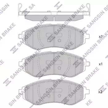 Тормозные колодки дисковые передняя ось HI-Q SP4207
