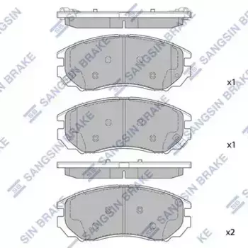 Тормозные колодки дисковые передняя ось HI-Q SP1723