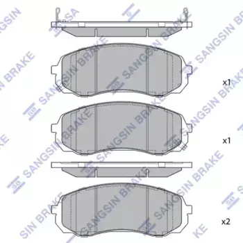 Тормозные колодки дисковые передняя ось HI-Q SP2510