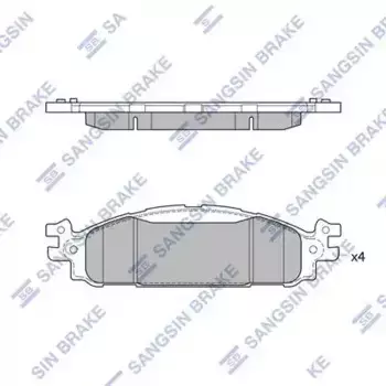 Тормозные колодки дисковые передняя ось HI-Q SP1711