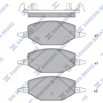 Тормозные колодки дисковые передняя ось HI-Q SP2830
