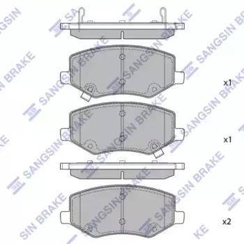 Тормозные колодки дисковые передняя ось HI-Q SP2480
