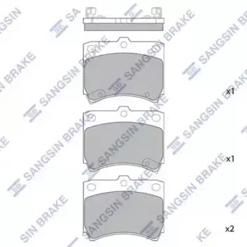 Тормозные колодки дисковые передняя ось HI-Q SP1049
