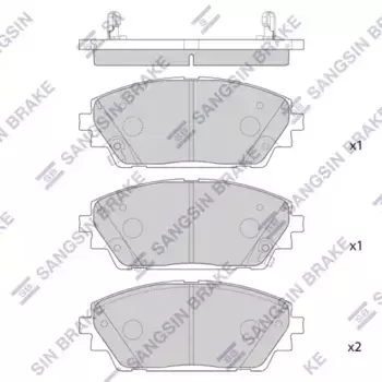 Тормозные колодки дисковые передняя ось HI-Q SP4381