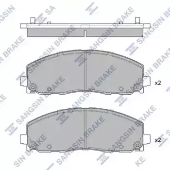 Тормозные колодки дисковые передняя ось HI-Q SP4323