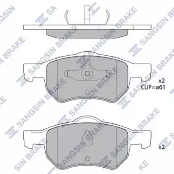 Тормозные колодки дисковые передняя ось HI-Q SP4183