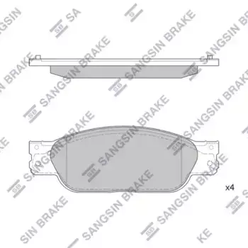Тормозные колодки дисковые передняя ось HI-Q SP4061