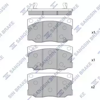 Тормозные колодки дисковые передняя ось HI-Q SP1080