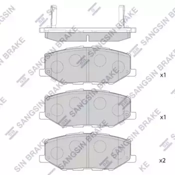Тормозные колодки дисковые передняя ось HI-Q SP4426