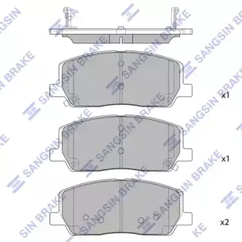 Тормозные колодки дисковые передняя ось HI-Q SP4467