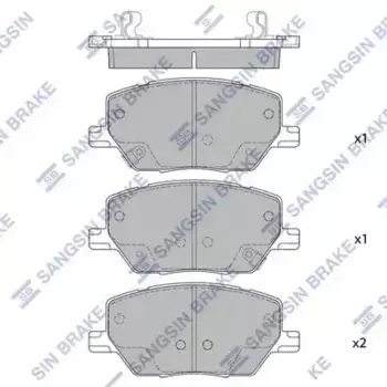 Тормозные колодки дисковые передняя ось HI-Q SP4006