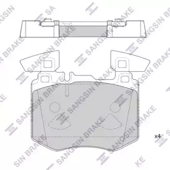 Тормозные колодки дисковые передняя ось HI-Q SP4348