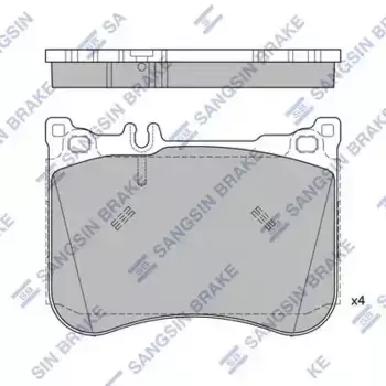 Тормозные колодки дисковые передняя ось HI-Q SP4390