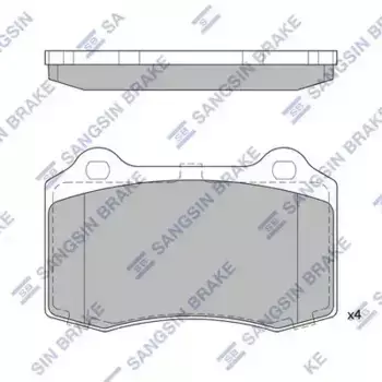 Тормозные колодки дисковые передняя ось HI-Q SP1854