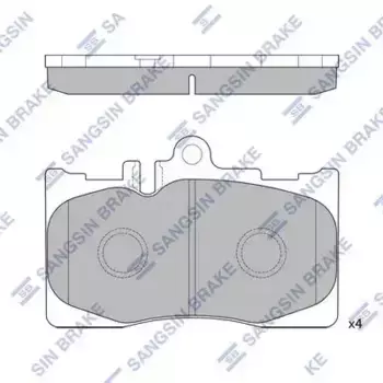 Тормозные колодки дисковые передняя ось HI-Q SP4314
