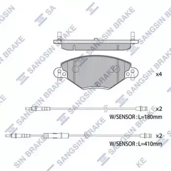 Тормозные колодки дисковые передняя ось HI-Q SP4230