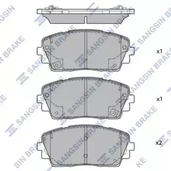 Тормозные колодки дисковые передняя ось HI-Q SP1405A