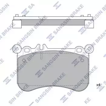Тормозные колодки дисковые передняя ось HI-Q SP1954
