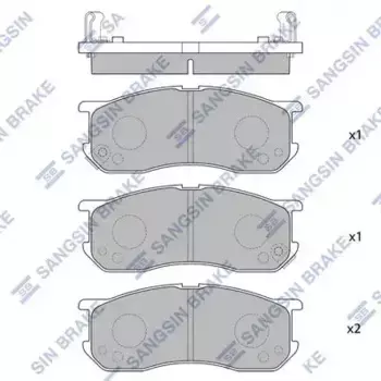 Тормозные колодки дисковые передняя ось HI-Q SP1663