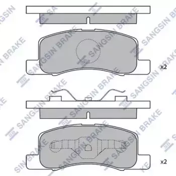 Тормозные колодки дисковые передняя ось HI-Q SP1613