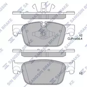 Тормозные колодки дисковые передняя ось HI-Q SP1867