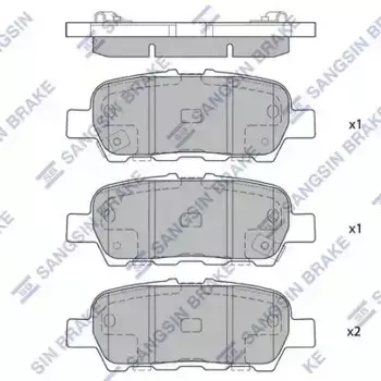 Тормозные колодки дисковые передняя ось HI-Q SP1637
