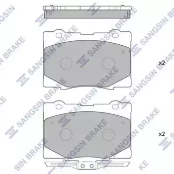 Тормозные колодки дисковые передняя ось HI-Q SP4141