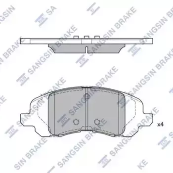 Тормозные колодки дисковые передняя ось HI-Q SP4276