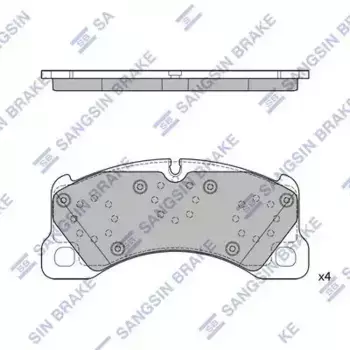 Тормозные колодки дисковые передняя ось HI-Q SP4407