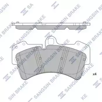 Тормозные колодки дисковые передняя ось HI-Q SP2197