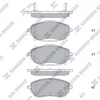 Тормозные колодки дисковые передняя ось HI-Q SP1700A