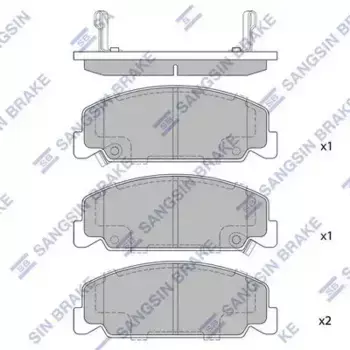 Тормозные колодки дисковые передняя ось HI-Q SP1427