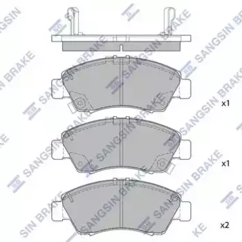 Тормозные колодки дисковые передняя ось HI-Q SP2032A