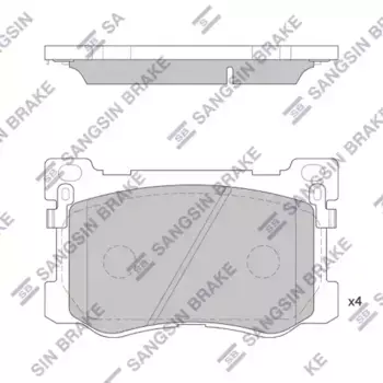 Тормозные колодки дисковые передняя ось HI-Q SP4229
