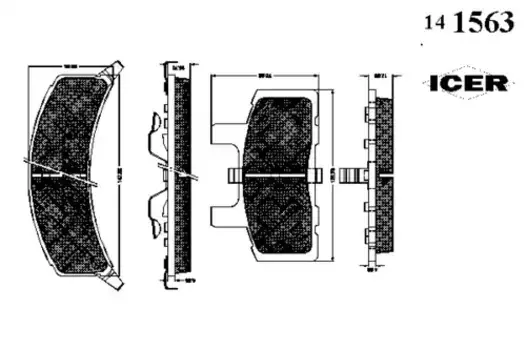 Тормозные колодки дисковые передняя ось ICER 141563