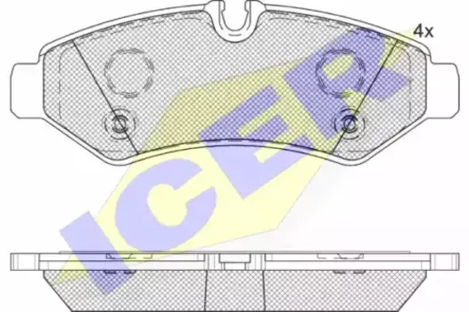 Тормозные колодки дисковые передняя ось ICER 142350