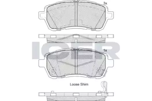 Тормозные колодки дисковые передняя ось ICER 181881-208